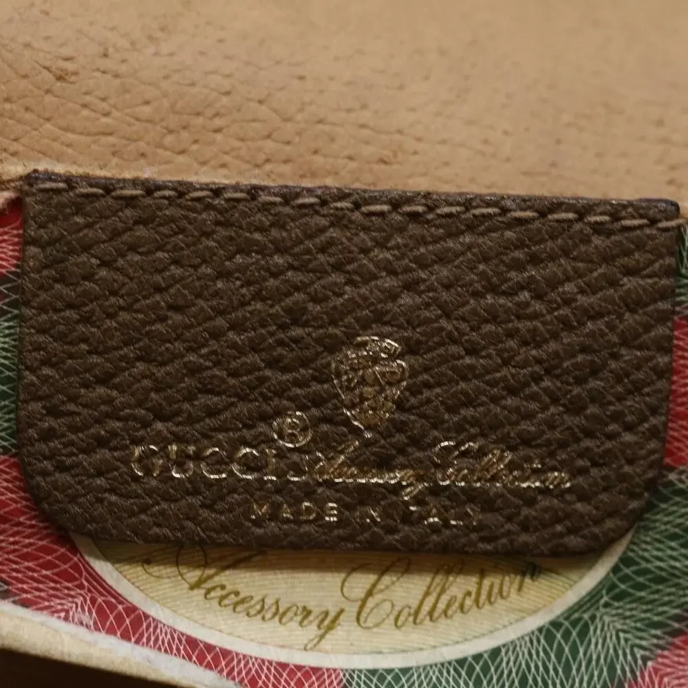 Gucci GG Supreme Web Clutch Bag Beige